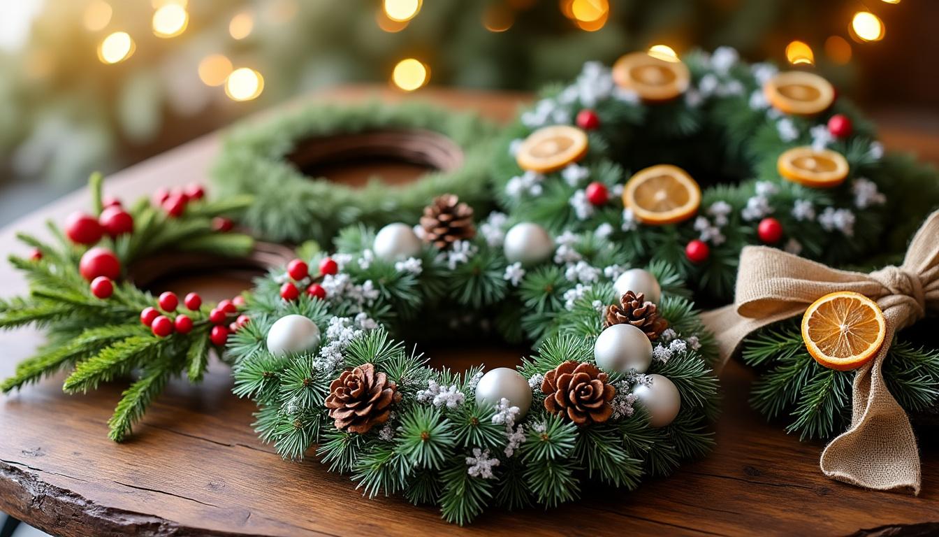 découvrez des idées diy simples et élégantes pour créer vos propres couronnes de noël et apporter une touche festive et personnalisée à votre décoration.