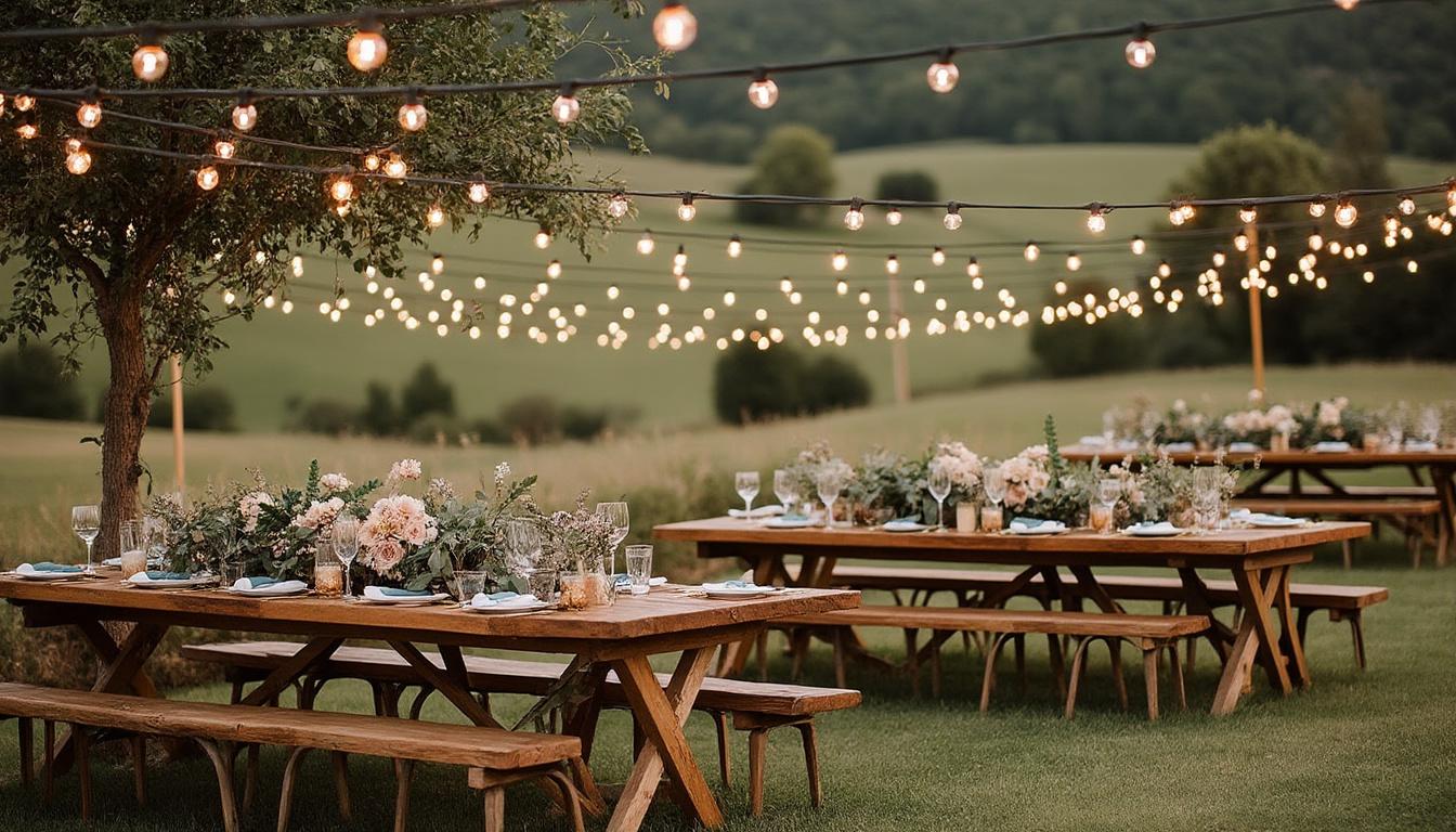 découvrez toutes nos astuces déco pour réussir une décoration de mariage champêtre. inspirez-vous de nos conseils pour créer une ambiance romantique, naturelle et élégante le jour j.