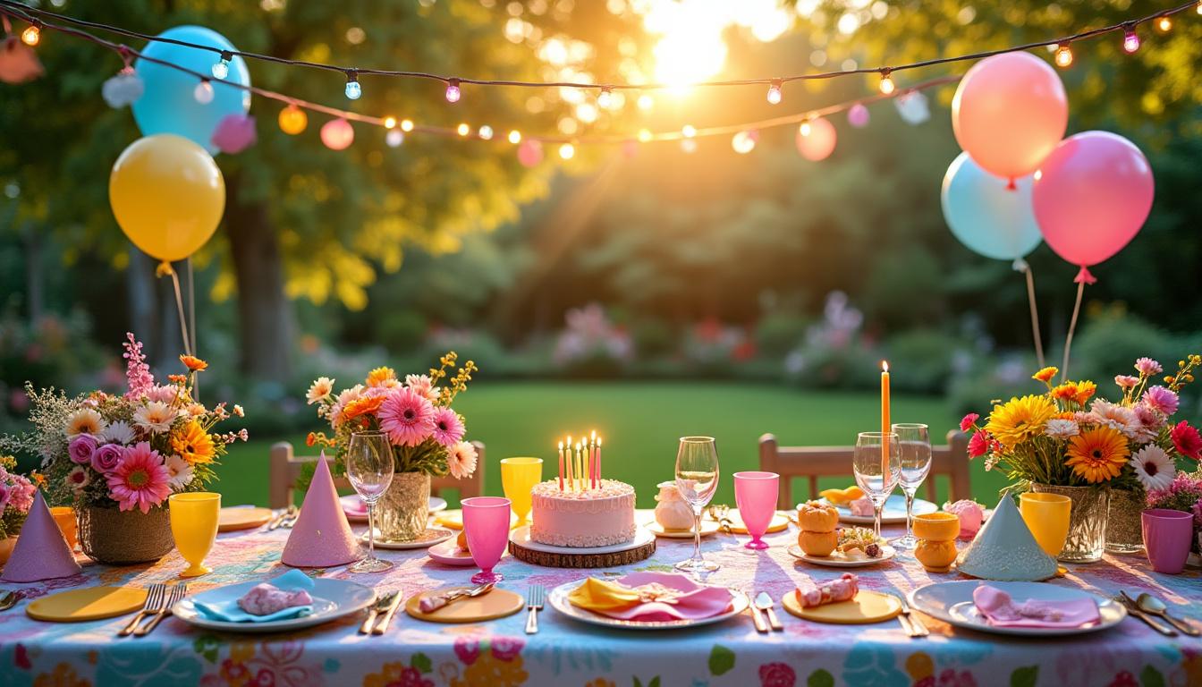 découvrez des idées déco originales pour organiser un anniversaire inoubliable au jardin. ambiance festive, accessoires colorés et astuces pour sublimer votre fête en plein air !