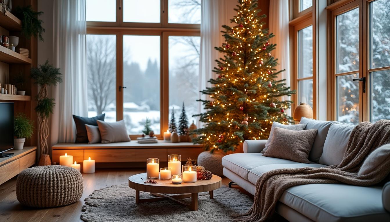 découvrez des idées déco inspirées du style scandinave pour un noël chaleureux et épuré. adoptez les tendances nordiques avec des ambiances naturelles, des couleurs douces et des accessoires minimalistes pour sublimer vos fêtes de fin d'année.