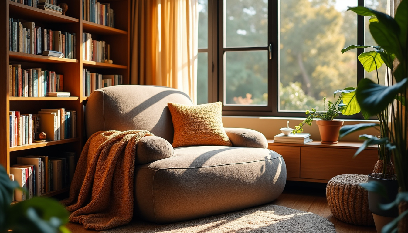 découvrez nos astuces pour aménager un coin lecture cosy dans votre salon, alliant confort et décoration, afin de profiter pleinement de vos moments de détente avec un espace dédié à la lecture.