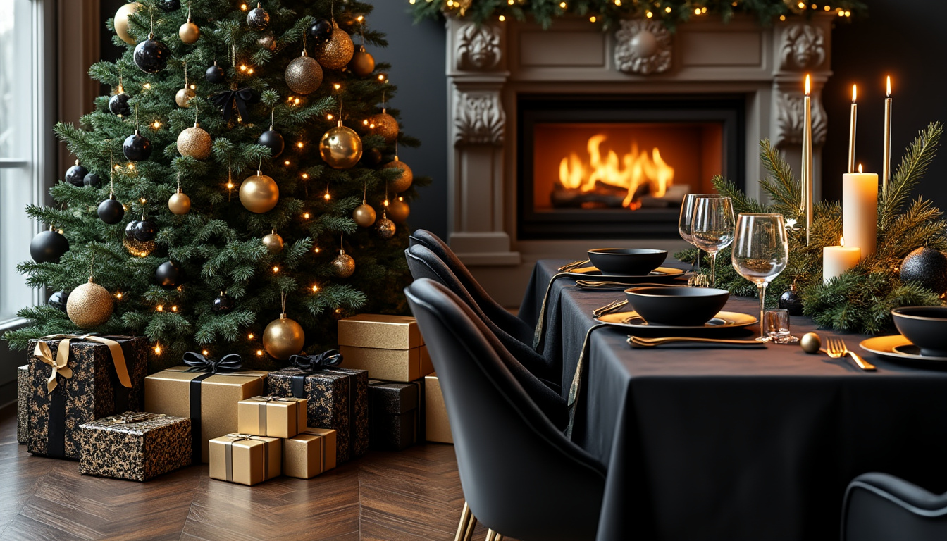 découvrez des idées élégantes et tendances pour une décoration de noël en noir et or. inspirez-vous de nos conseils et astuces pour créer une ambiance festive, chic et moderne pendant les fêtes !