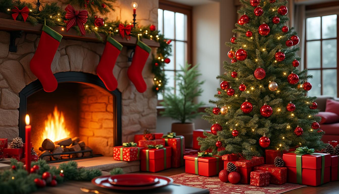 découvrez des idées de décoration de noël traditionnelles en rouge et vert pour créer une ambiance festive et chaleureuse chez vous. inspirez-vous pour un intérieur magique et authentique !