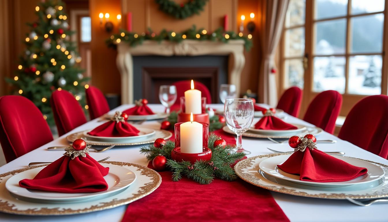 découvrez nos idées et conseils pour créer une magnifique table de noël en rouge et blanc. inspirez-vous de nos astuces déco pour une ambiance festive et élégante lors de vos repas de fête.