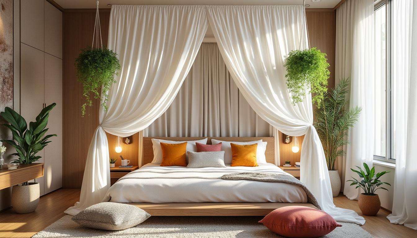 apprenez à créer un ciel de lit déco et apportez une touche poétique à votre chambre avec nos astuces simples et créatives. transformez votre espace en un véritable cocon de douceur !