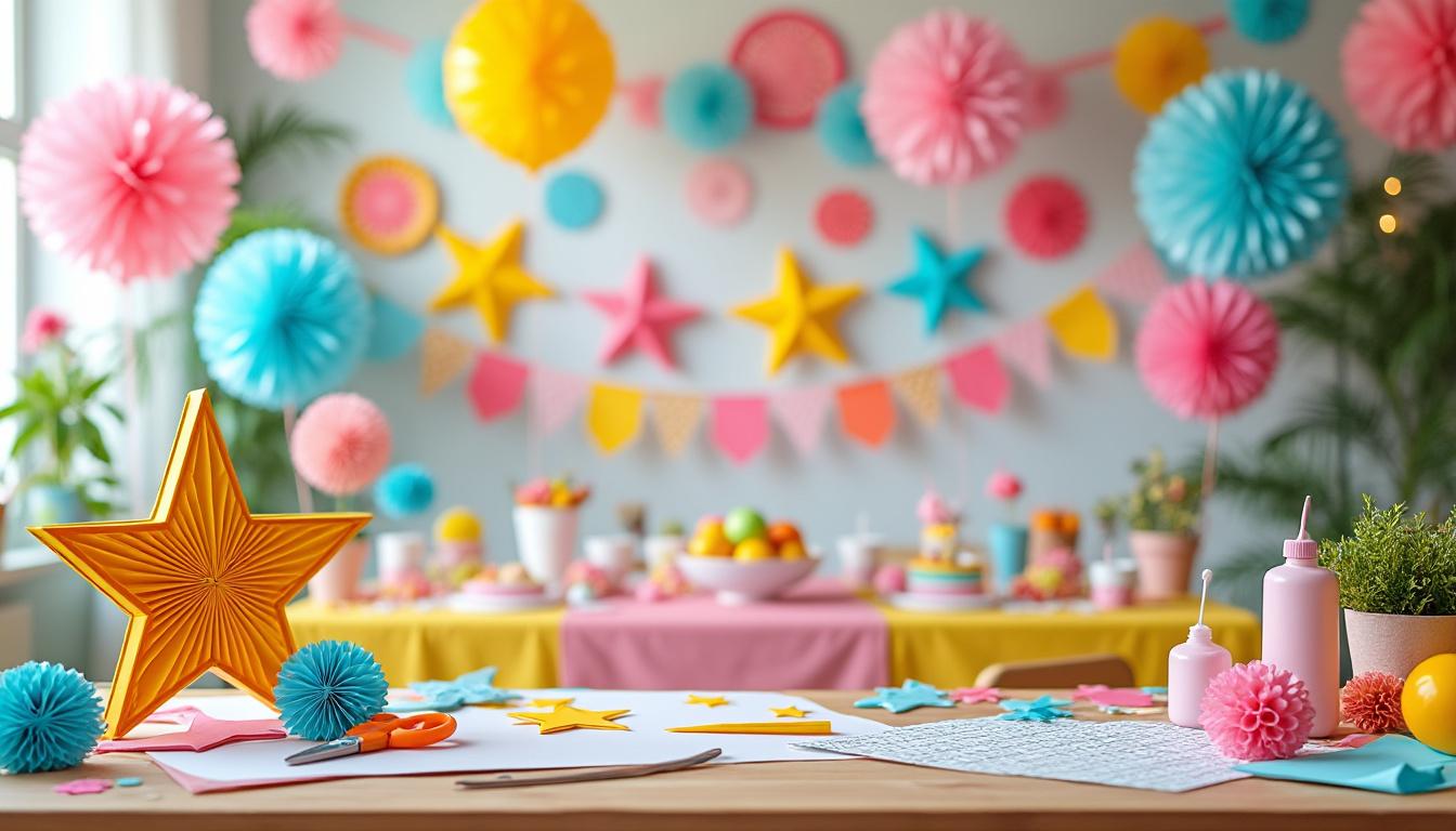 apprenez à réaliser facilement des décorations de fête en papier grâce à nos idées et tutoriels diy. donnez une touche créative et festive à vos événements avec des accessoires faits maison.