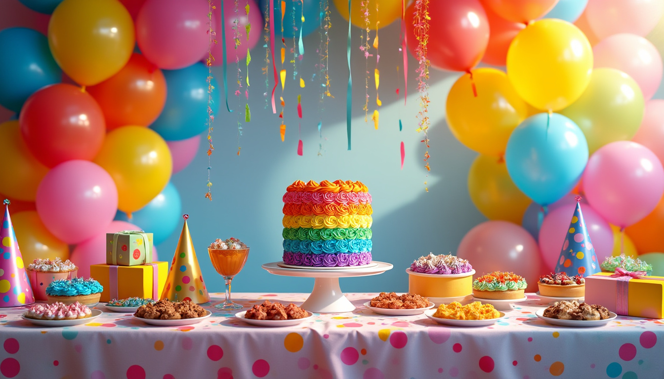 découvrez des idées de décoration anniversaire arc-en-ciel pleines de couleurs et d’originalité pour une fête joyeuse et mémorable. inspirez-vous pour un anniversaire unique et festive !