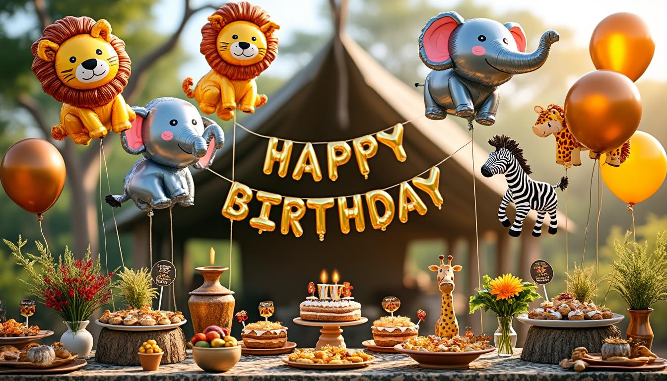 organisez un anniversaire inoubliable sur le thème safari ! découvrez des idées déco originales et des conseils pour une fête d’enfant pleine d’aventure et de surprises sauvages.