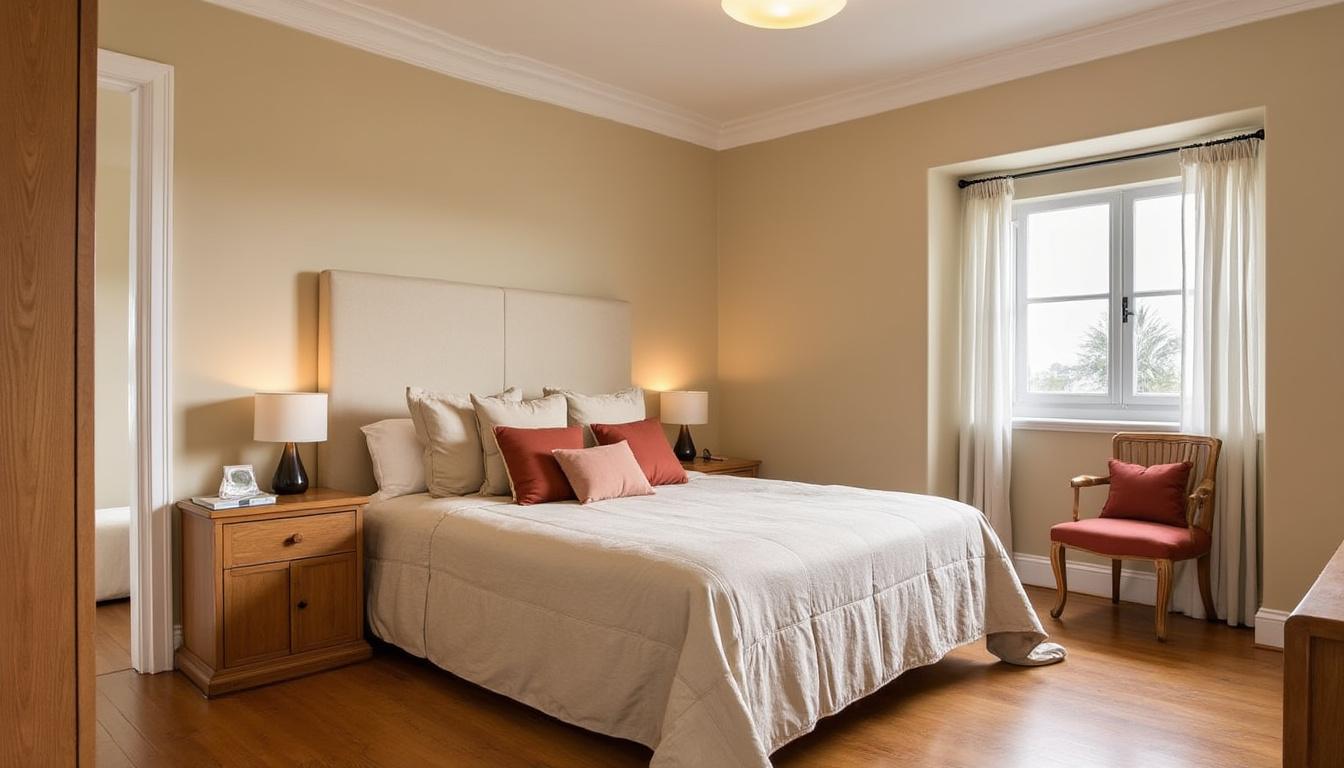 découvrez des idées déco pour une chambre beige alliant douceur et chaleur. inspirez-vous de nos conseils pour créer un espace apaisant, élégant et cocooning avec des tons neutres et naturels.