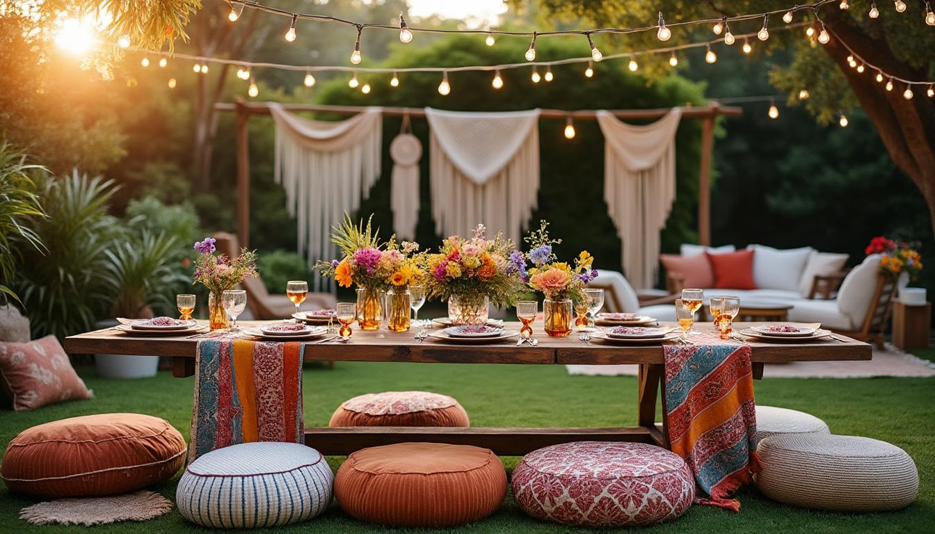 découvrez nos idées déco bohèmes pour organiser une fête tendance et chaleureuse. inspirez-vous de nos astuces pour une ambiance bohème unique et réussie !