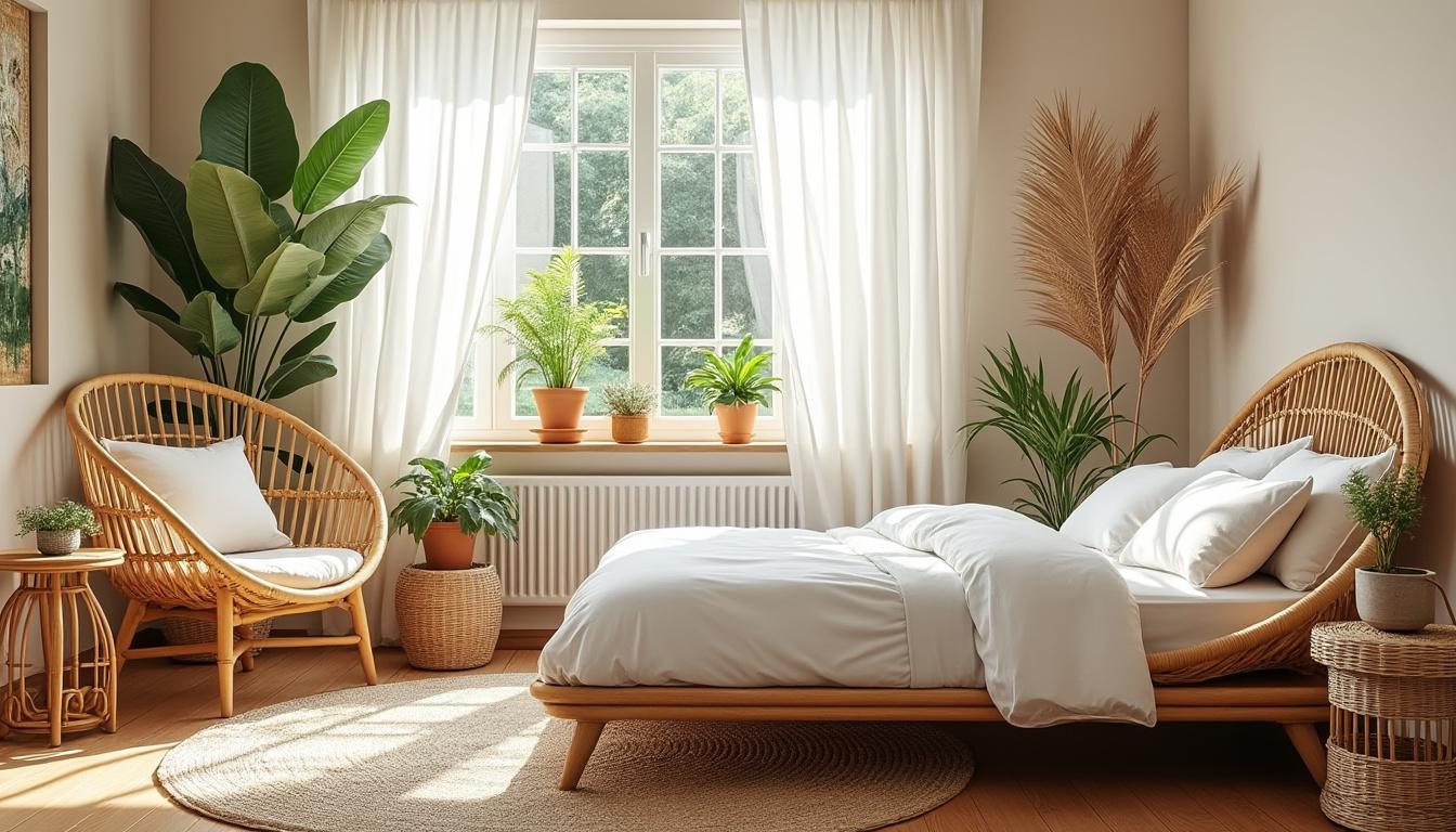 ajoutez une ambiance chaleureuse et authentique à votre chambre avec des meubles en rotin. découvrez comment cette matière naturelle apporte élégance et douceur à votre intérieur.