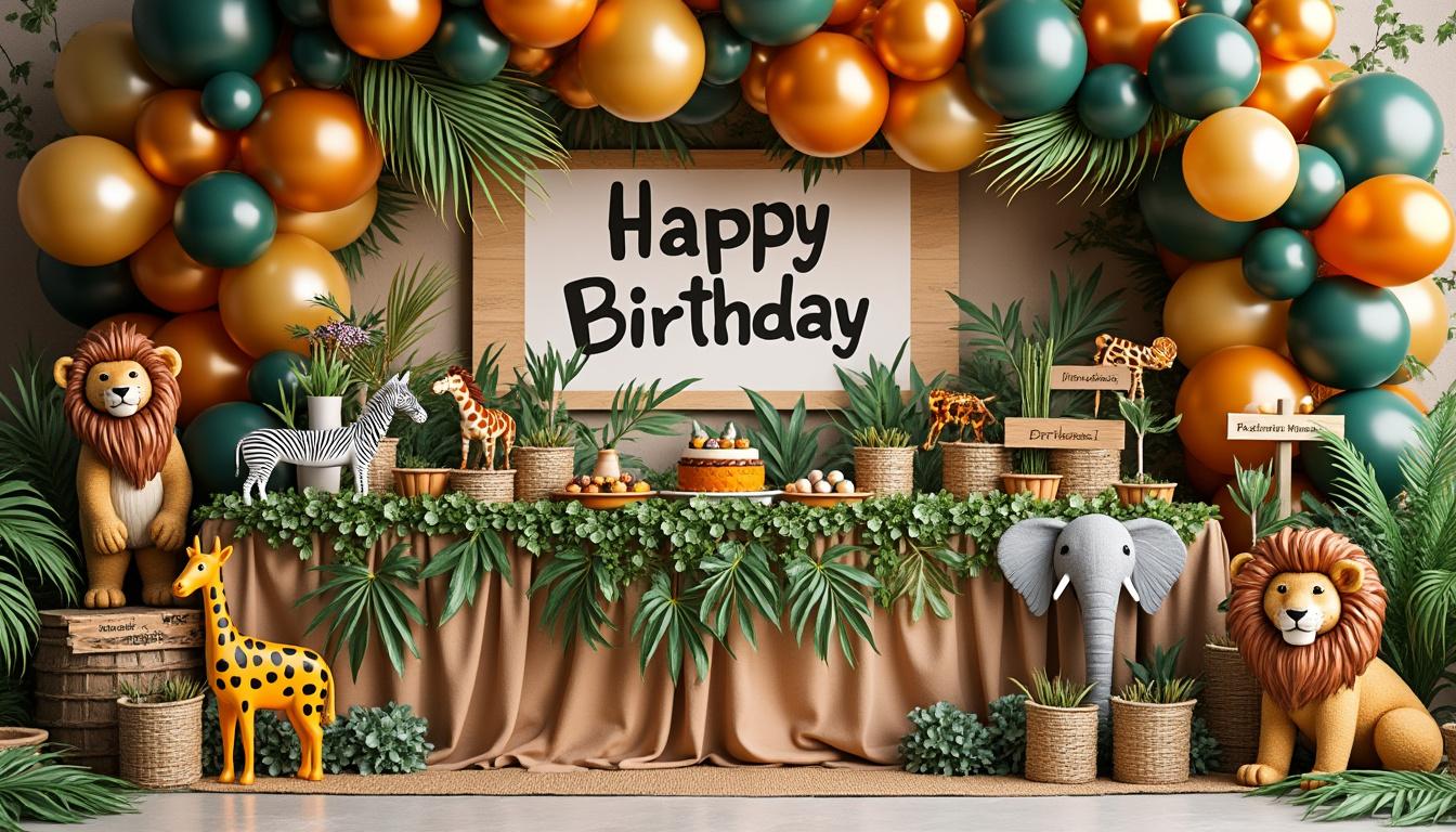 découvrez toutes nos idées déco et accessoires pour un anniversaire inoubliable sur le thème safari : ballons, vaisselle, guirlandes et astuces pour transformer votre fête en véritable aventure dans la savane.