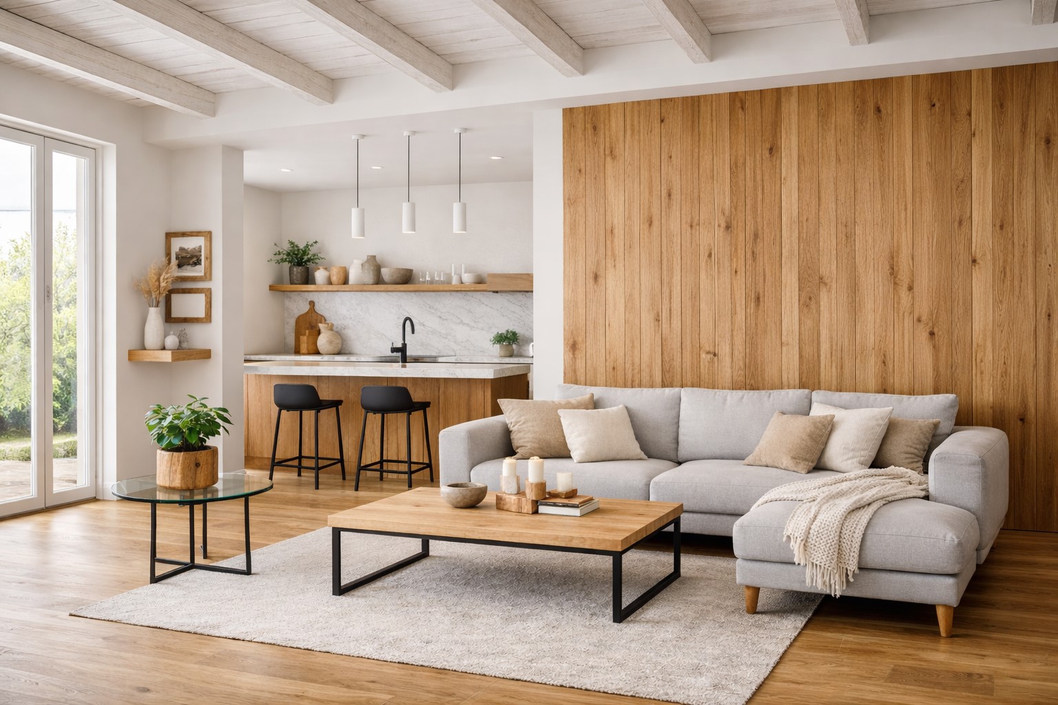 Comment intégrer le bois dans une déco contemporaine