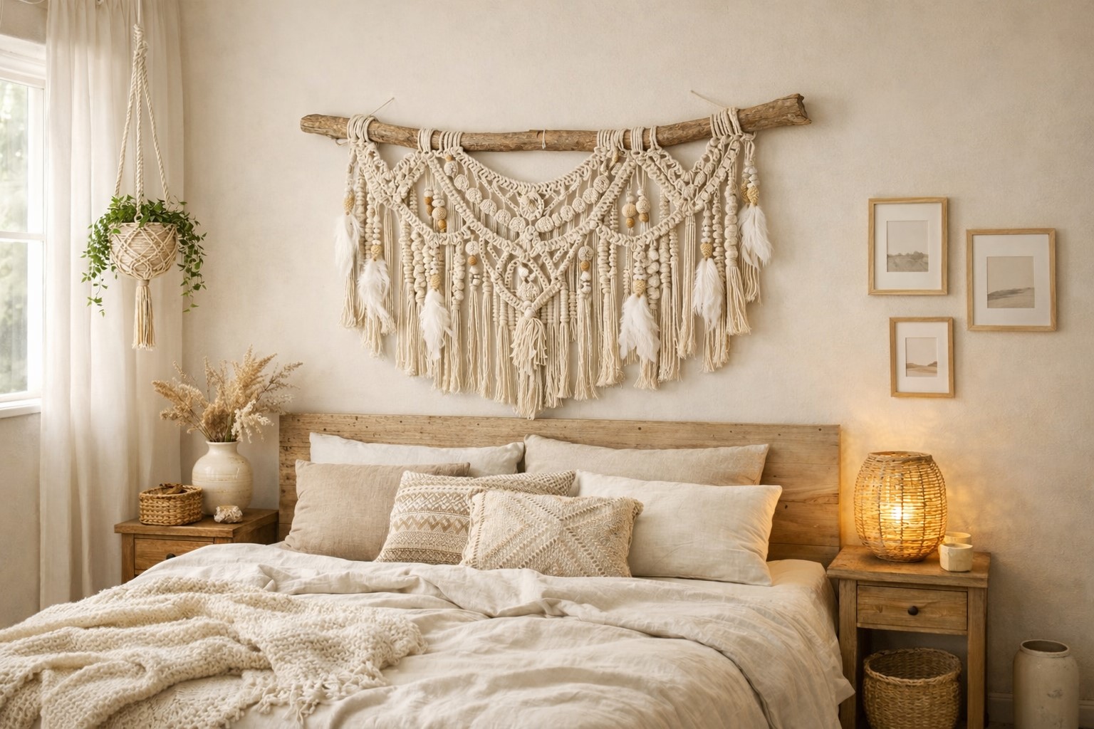 Créer une déco murale en macramé pour la chambre