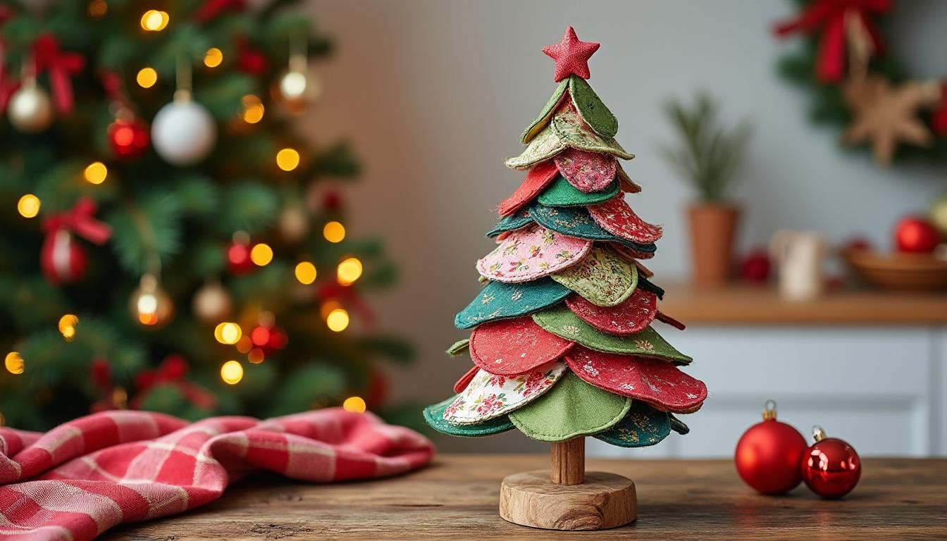 découvrez comment réaliser un sapin de noël original en tissu ou en papier grâce à ce tutoriel diy facile et créatif.