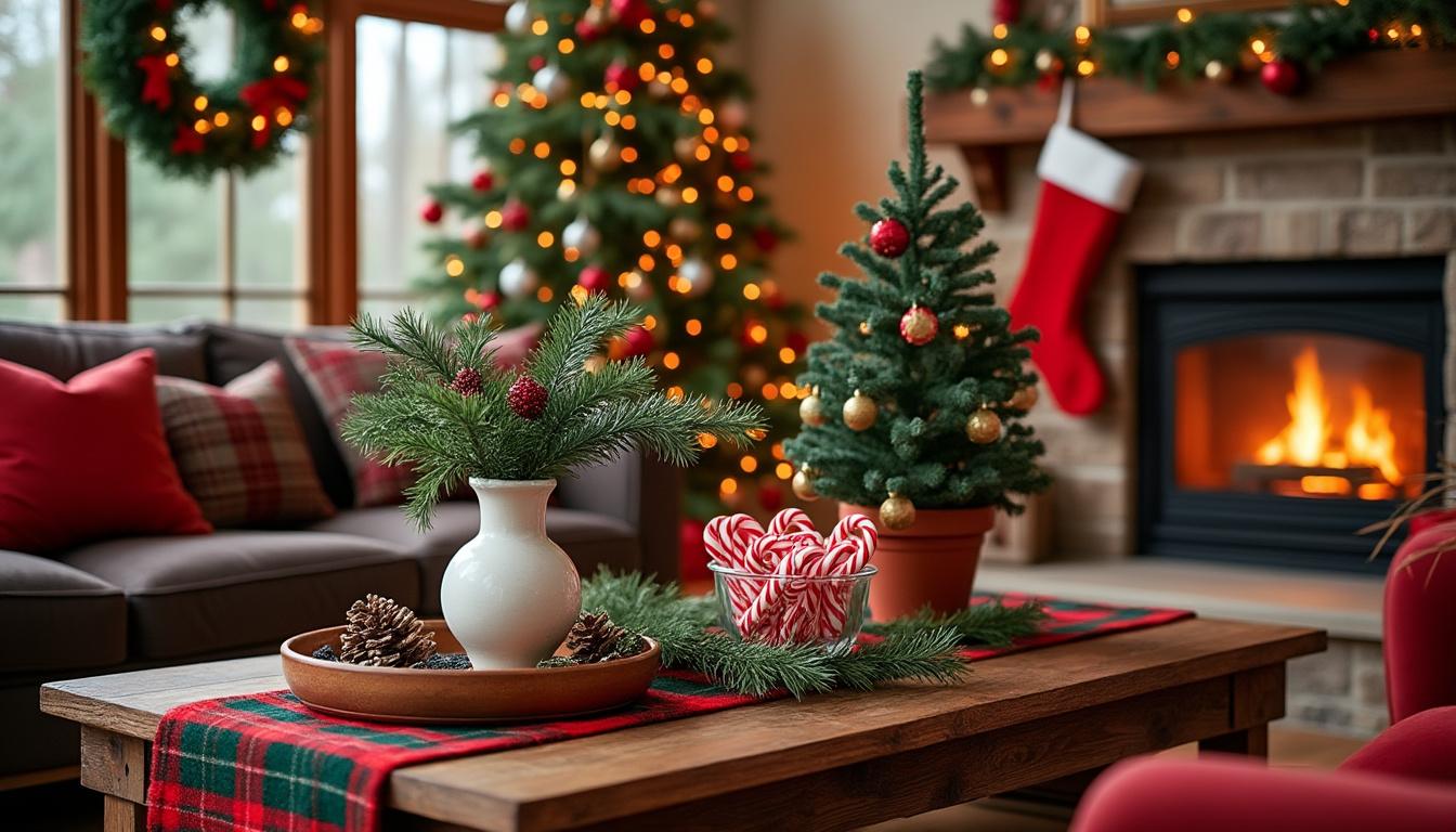 découvrez nos idées simples et élégantes pour décorer votre table basse lors des fêtes et créer une ambiance chaleureuse et festive.