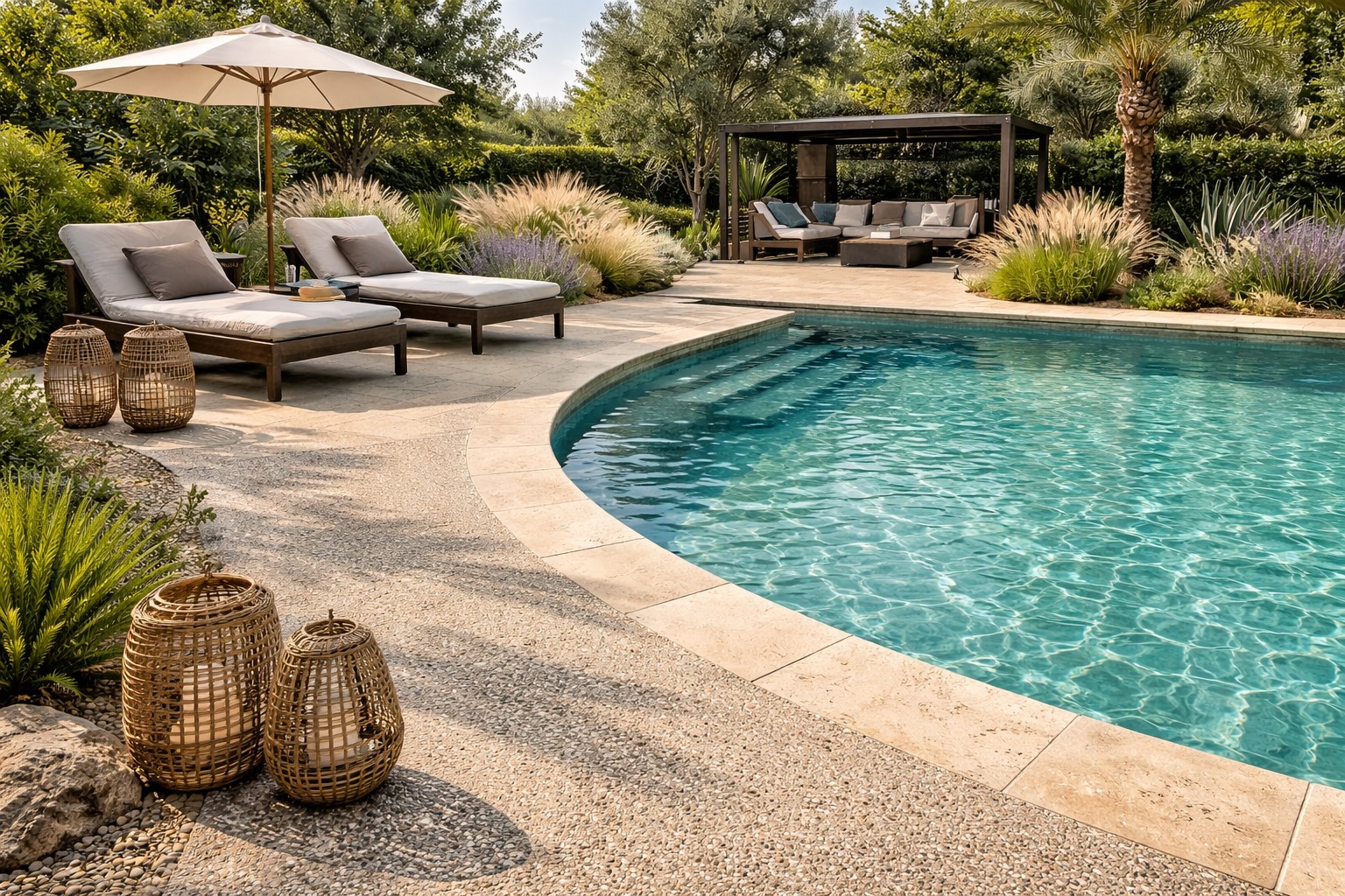 Pourquoi le béton est devenu incontournable autour des piscines